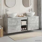 Set ormarića za kupaonicu 3 kom. Betonska siva 49,5 x 41 x 64,5 cm