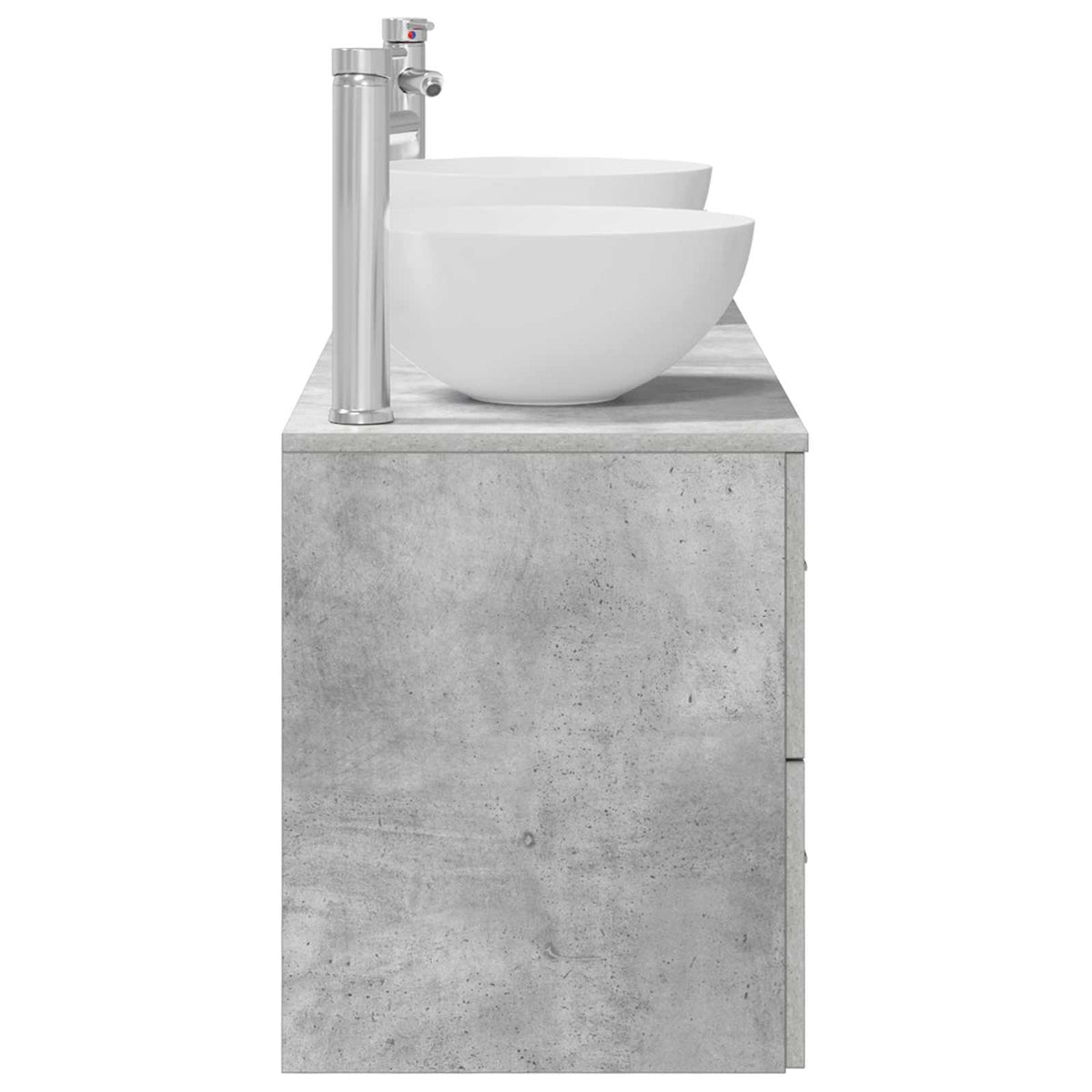 Set ormarića za kupaonicu 3 kom. Betonska siva 49,5 x 41 x 64,5 cm