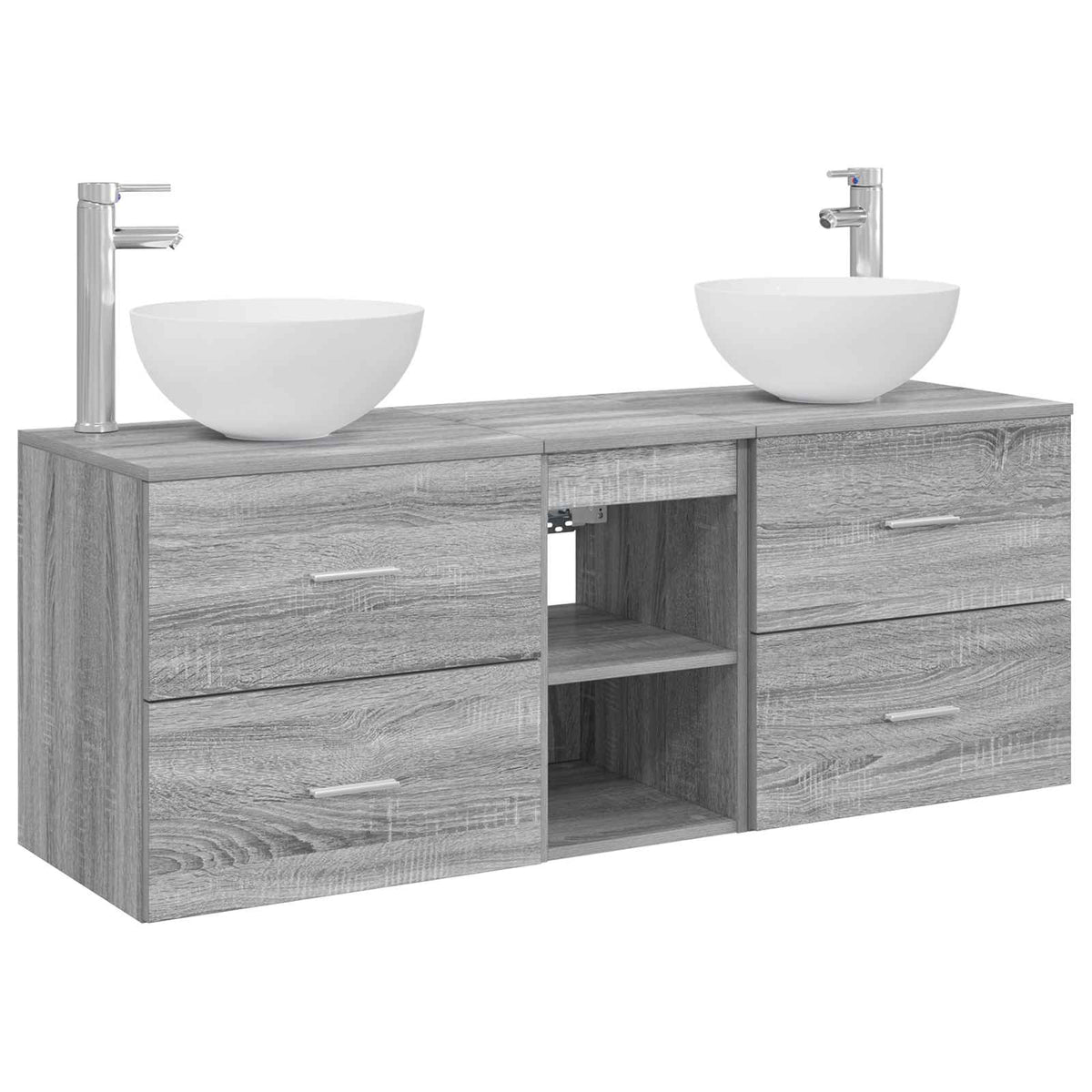 Set ormarića za kupaonicu 3 kom. Siva Sonoma 49,5 x 41 x 64,5 cm