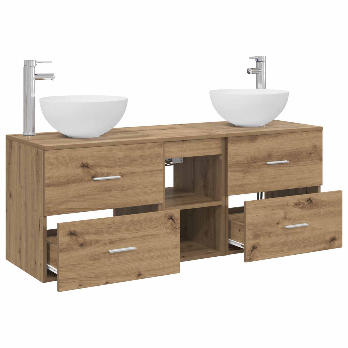 Set ormarića za kupaonicu 3 kom. Hrast artisan Smeđa 49,5 x 41 x 64,5 cm