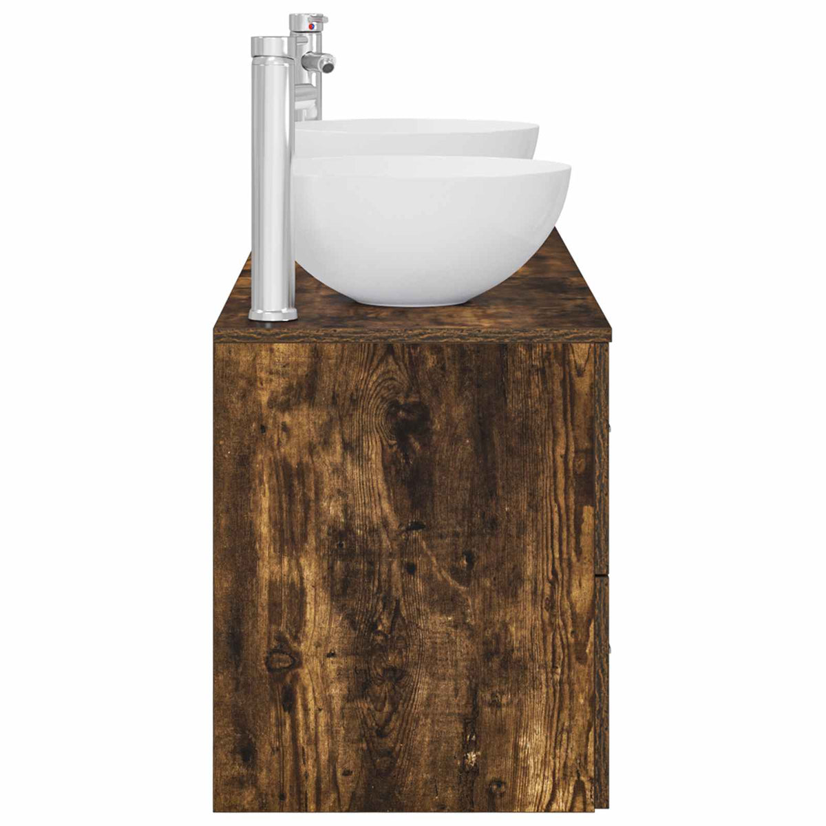 Set ormarića za kupaonicu 3 kom. Dimljeni hrast Smeđa 49,5 x 41 x 64,5 cm