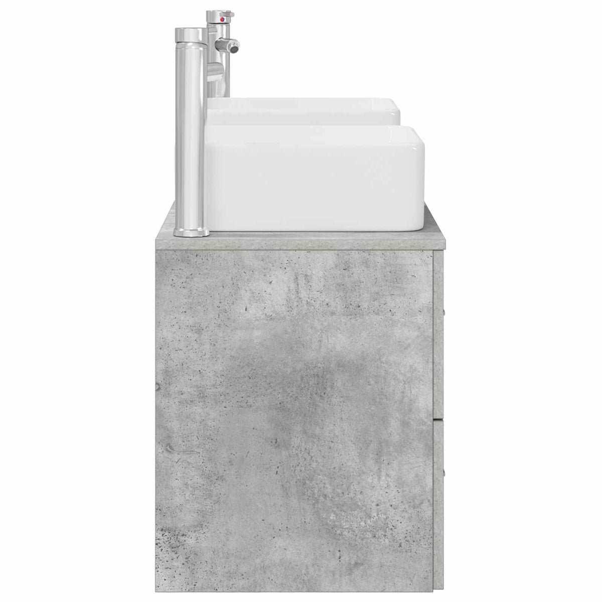 Set ormarića za kupaonicu 3 kom. Betonska siva 129 x 41 x 80 cm