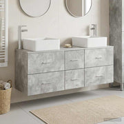Set ormarića za kupaonicu 3 kom. Betonska siva 49,5 x 41 x 63 cm