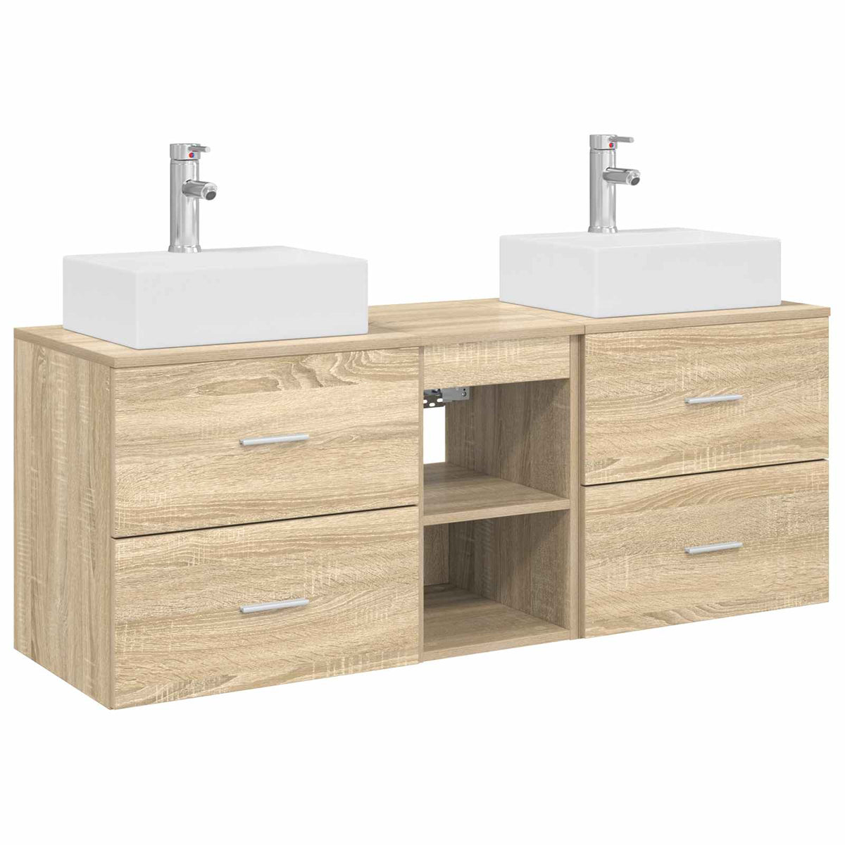 Set ormarića za kupaonicu 3 kom. Hrast sonoma Smeđa 49,5 x 41 x 62,5 cm