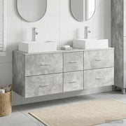 Set ormarića za kupaonicu 3 kom. Betonska siva 49,5 x 41 x 62,5 cm