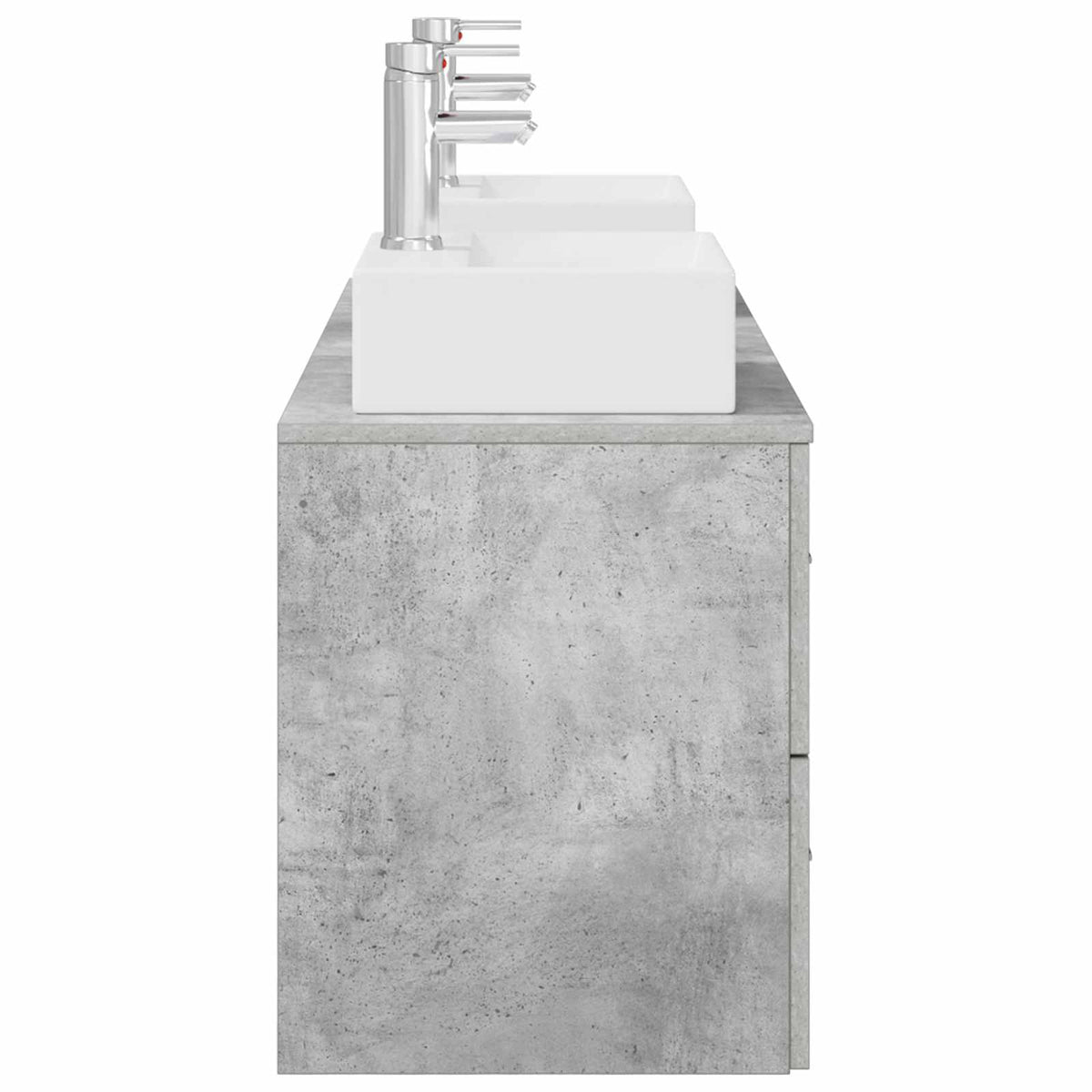 Set ormarića za kupaonicu 3 kom. Betonska siva 49,5 x 41 x 62,5 cm