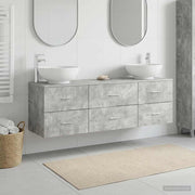 Set namještaja za kupaonicu 3 kom. Betonska siva 49,5 x 44,5 x 65 cm