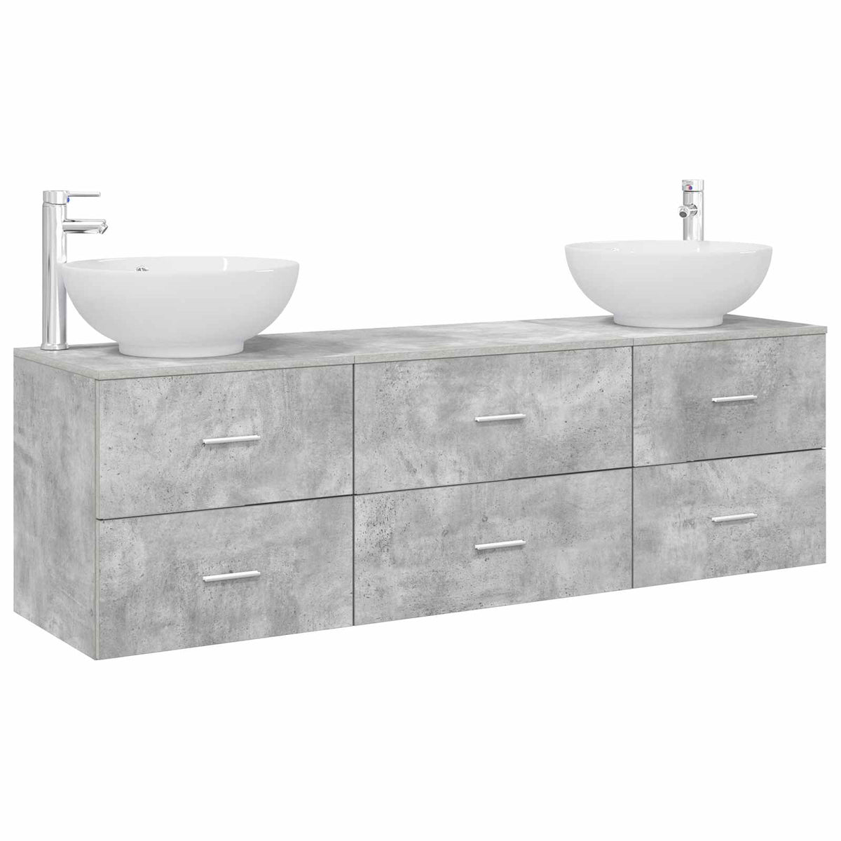 Set namještaja za kupaonicu 3 kom. Betonska siva 49,5 x 44,5 x 65 cm