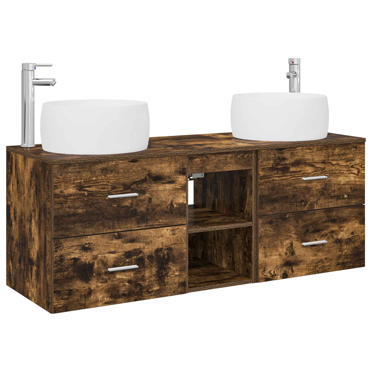 Set namještaja za kupaonicu 3 kom. Dimljeni hrast Smeđa 49.5 x 44.5 x 66 cm