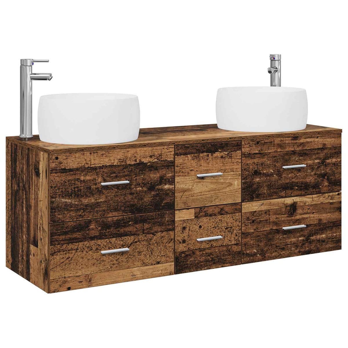 Set namještaja za kupaonicu 3 kom. Staro drvo Smeđa 49.5 x 44.5 x 66 cm