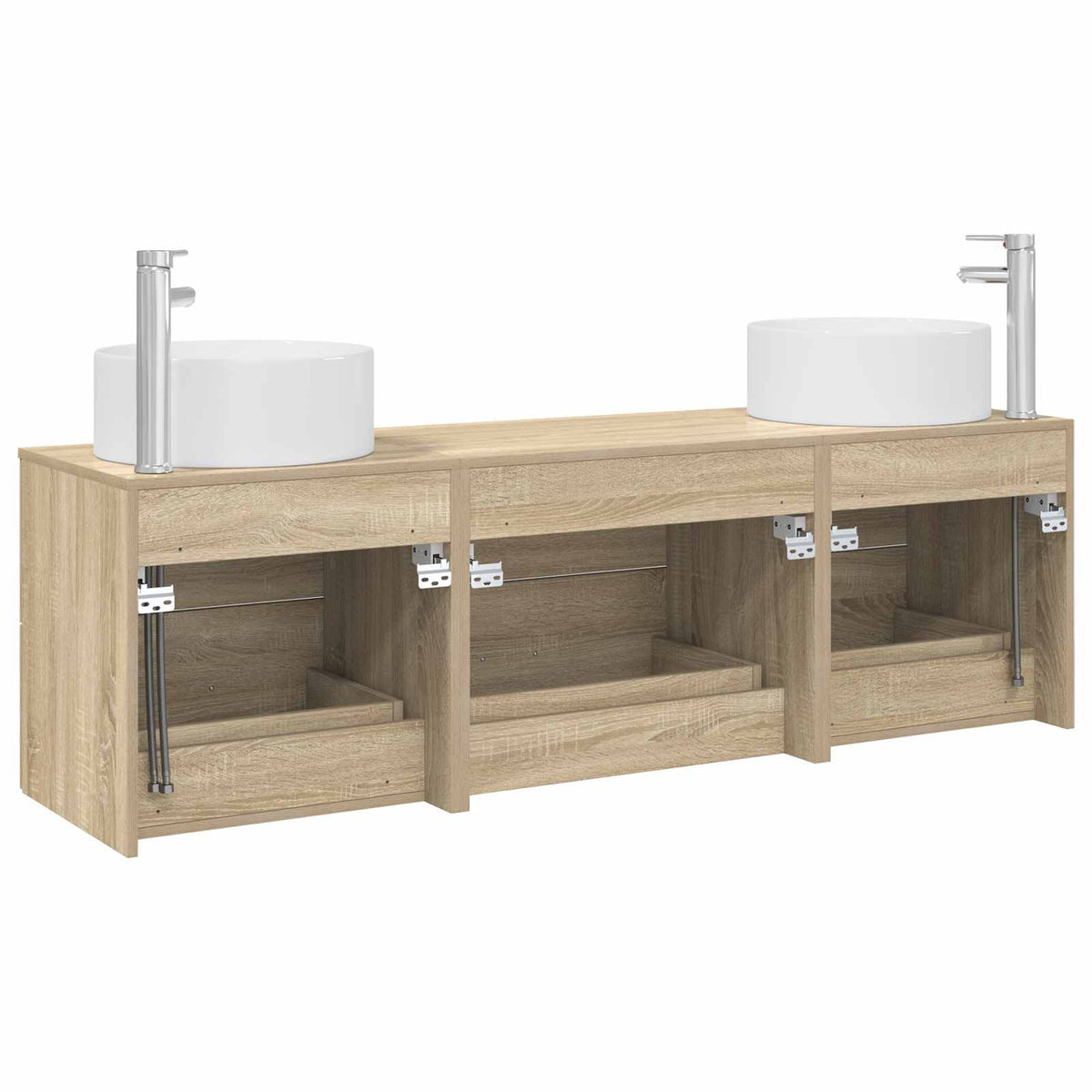 Set namještaja za kupaonicu 3 kom. Hrast sonoma Smeđa 49,5 x 44,5 x 65,5 cm