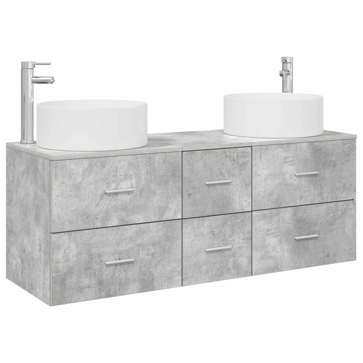 Set namještaja za kupaonicu 3 kom. Betonska siva 49,5 x 44,5 x 65,5 cm