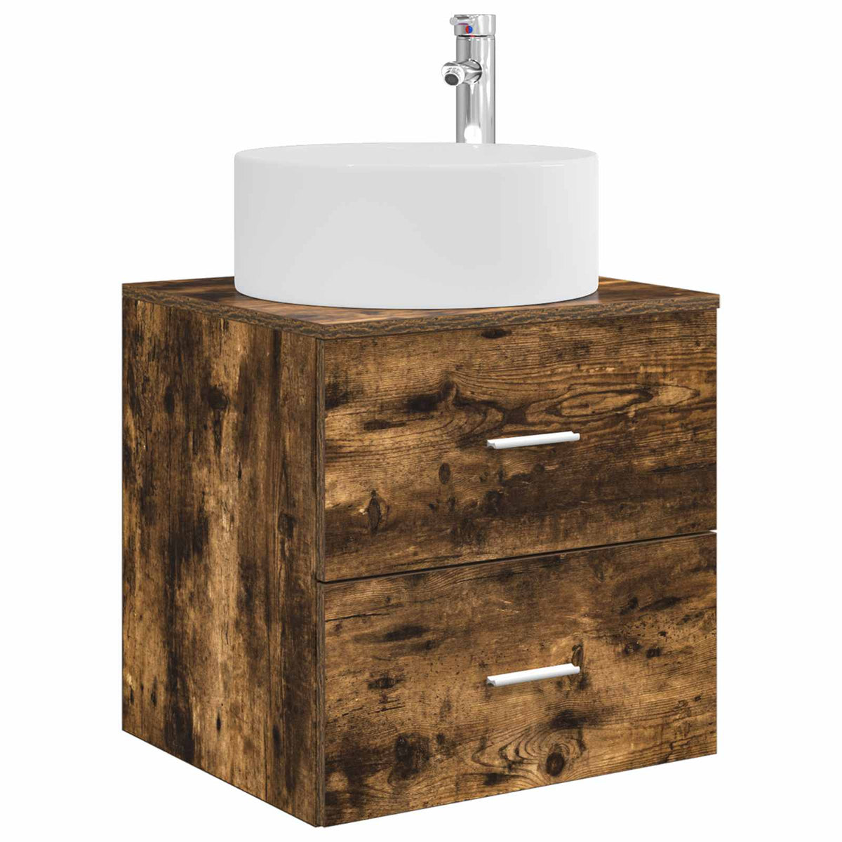 Set namještaja za kupaonicu 3 kom. Dimljeni hrast Smeđa 49.5 x 44.5 x 65.5 cm