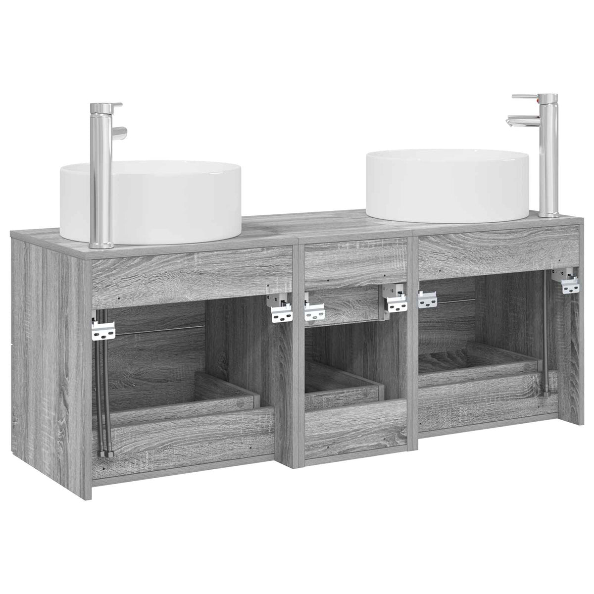 Set namještaja za kupaonicu 3 kom. Siva Sonoma 49.5 x 44.5 x 65.5 cm