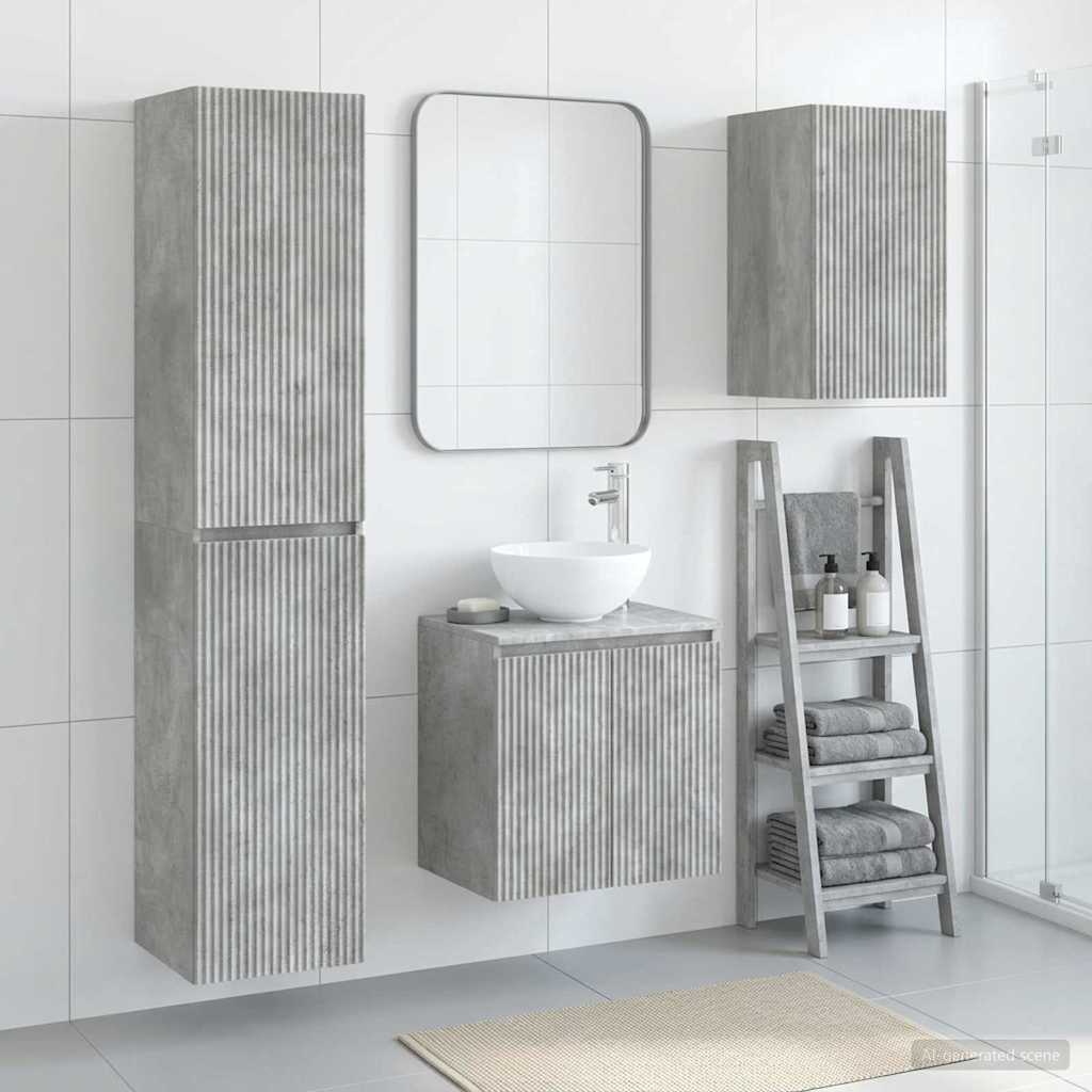 Set namještaja za kupaonicu 3 kom. Betonska siva 33 x 34,5 x 160 cm