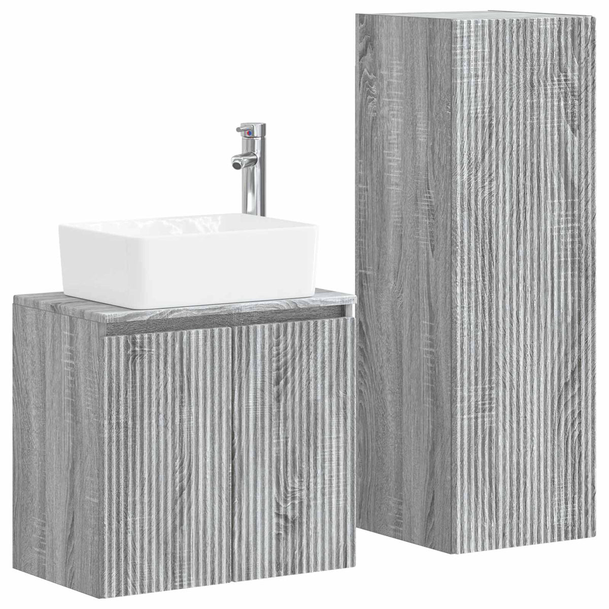 Set namještaja za kupaonicu 2 kom. Siva Sonoma 33 x 34.5 x 100 cm
