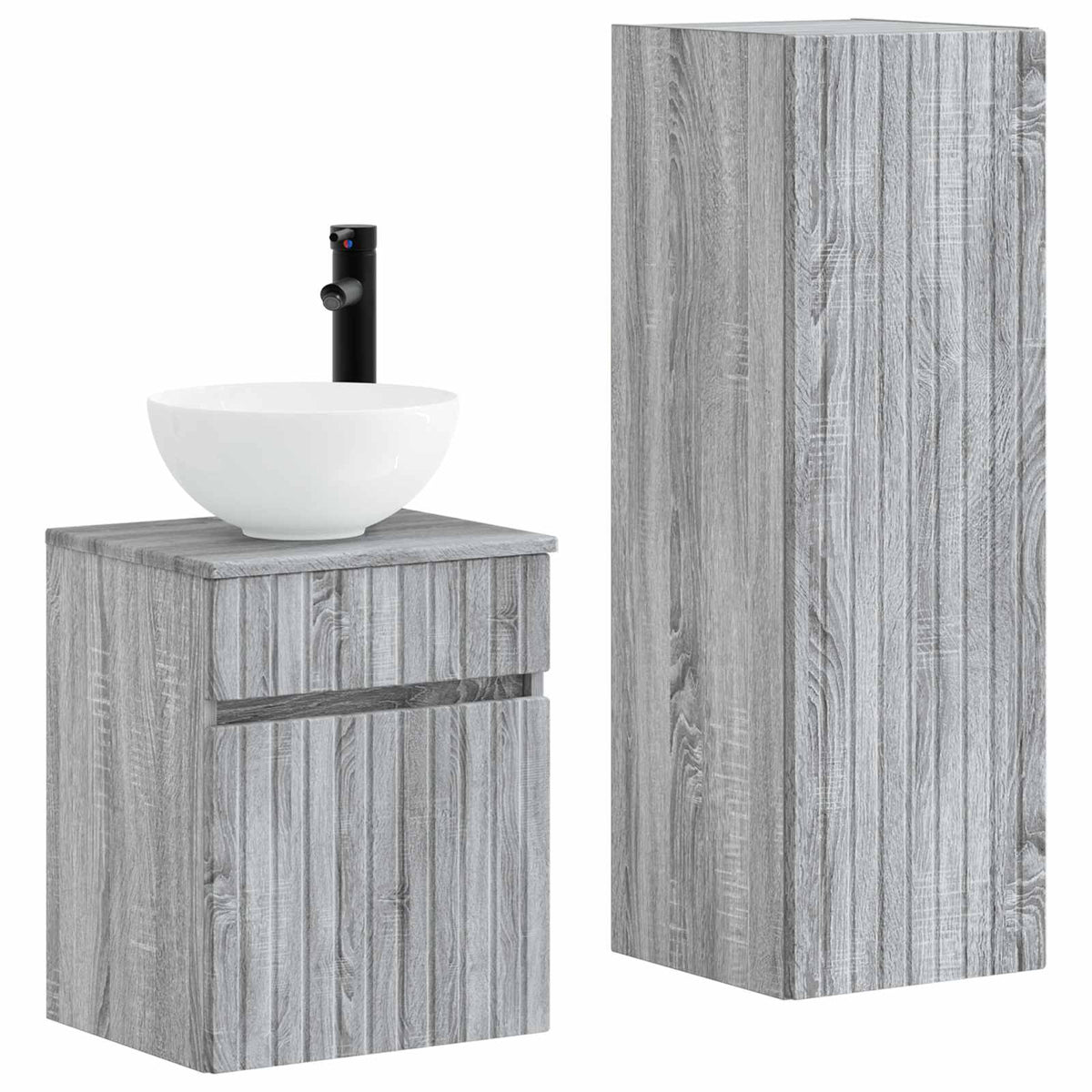 Set namještaja za kupaonicu 2 kom. Siva Sonoma 33 x 34.5 x 100 cm