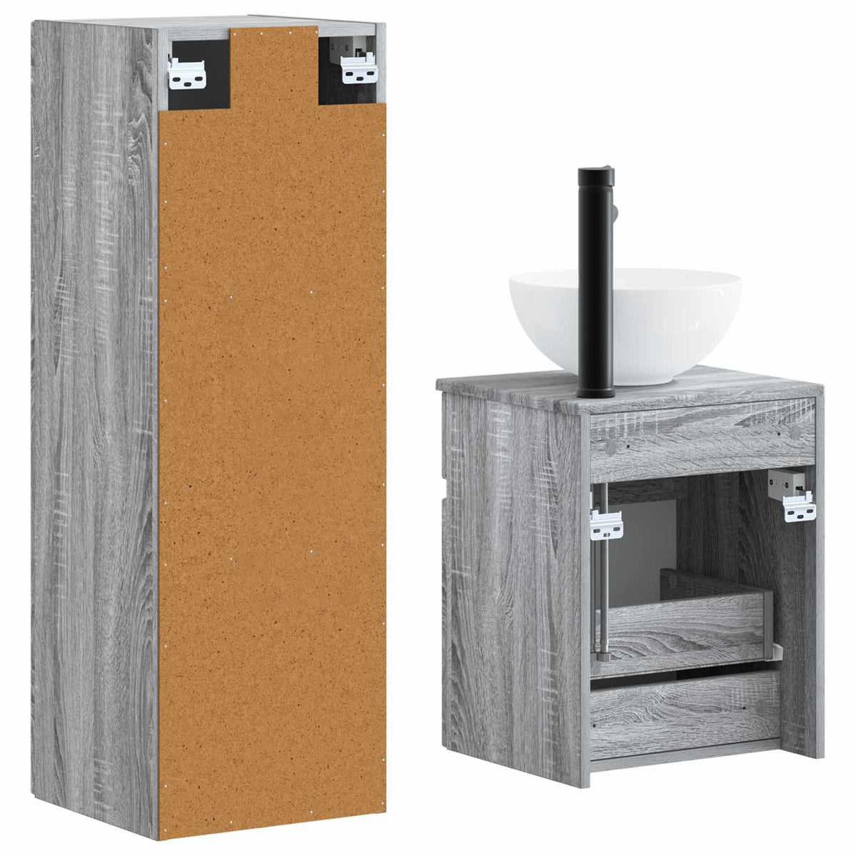 Set namještaja za kupaonicu 2 kom. Siva Sonoma 33 x 34.5 x 100 cm