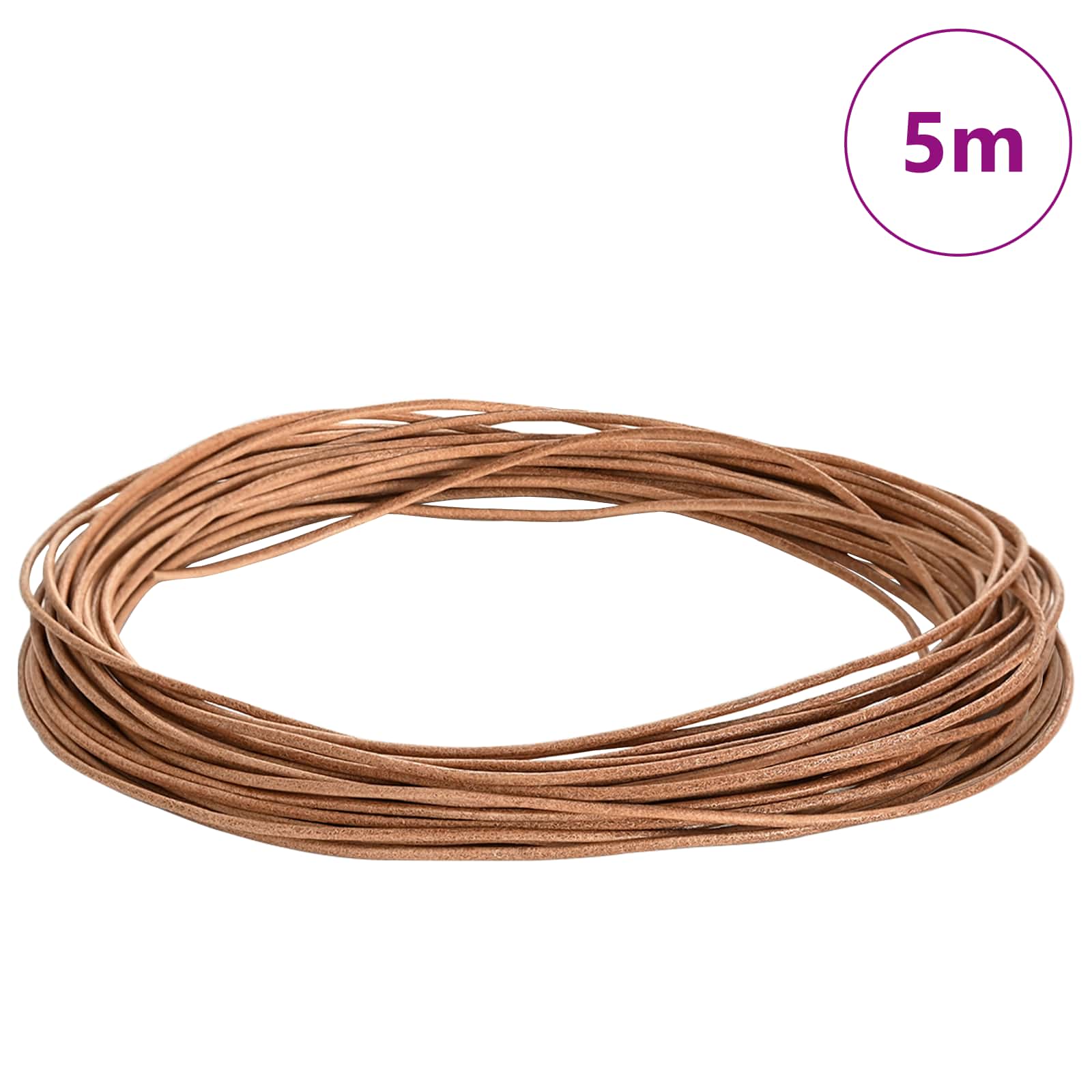Kožni konop Smeđa Ø2 mm x 5 m Koža
