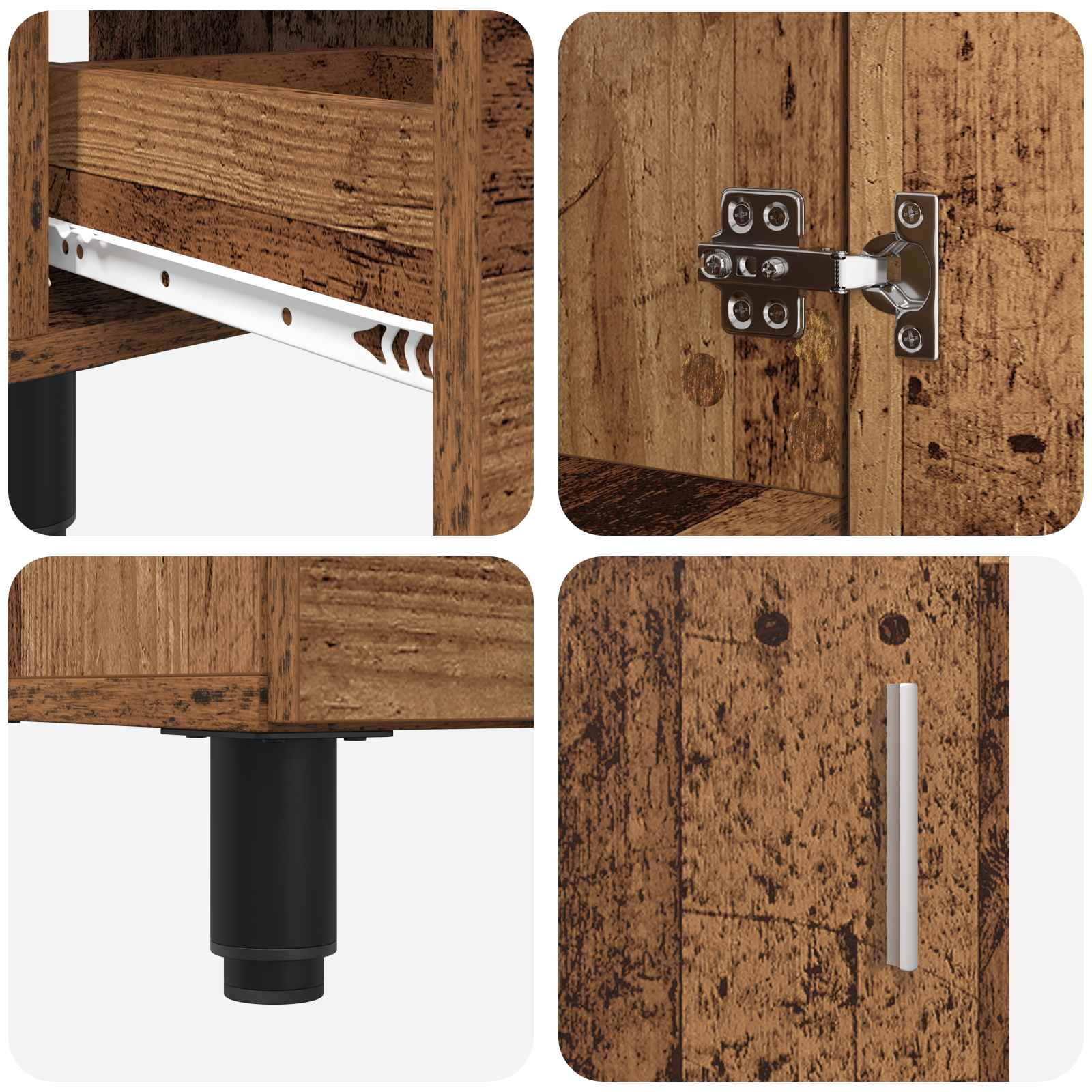Toaletna jedinica Staro drvo 60 x 35 x 60 cm Konstruirano drvo