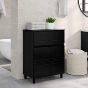 Toaletna jedinica Crna 60 x 35 x 80 cm Konstruirano drvo