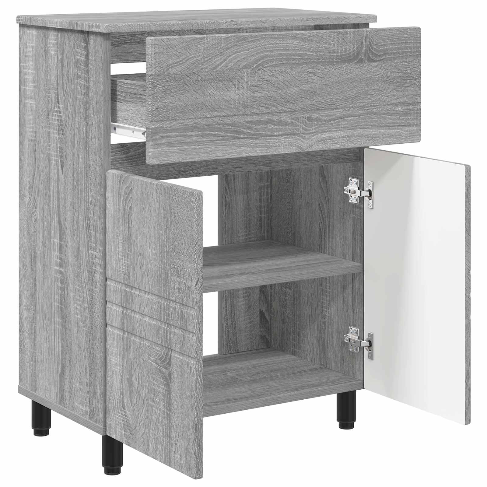 Toaletna jedinica Siva Sonoma 60 x 35 x 80 cm Konstruirano drvo