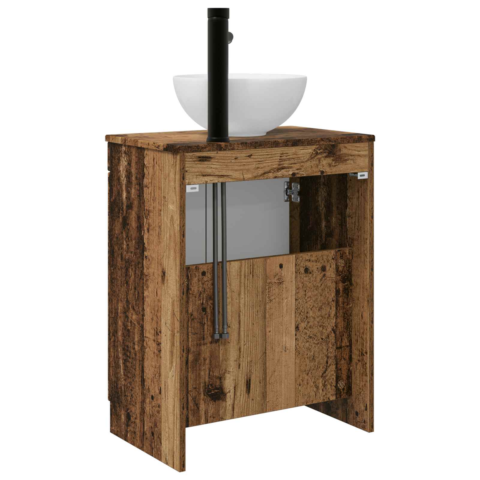 Kupaonski umivaonik s sudoperom Staro drvo 54 x 35 x 83 cm