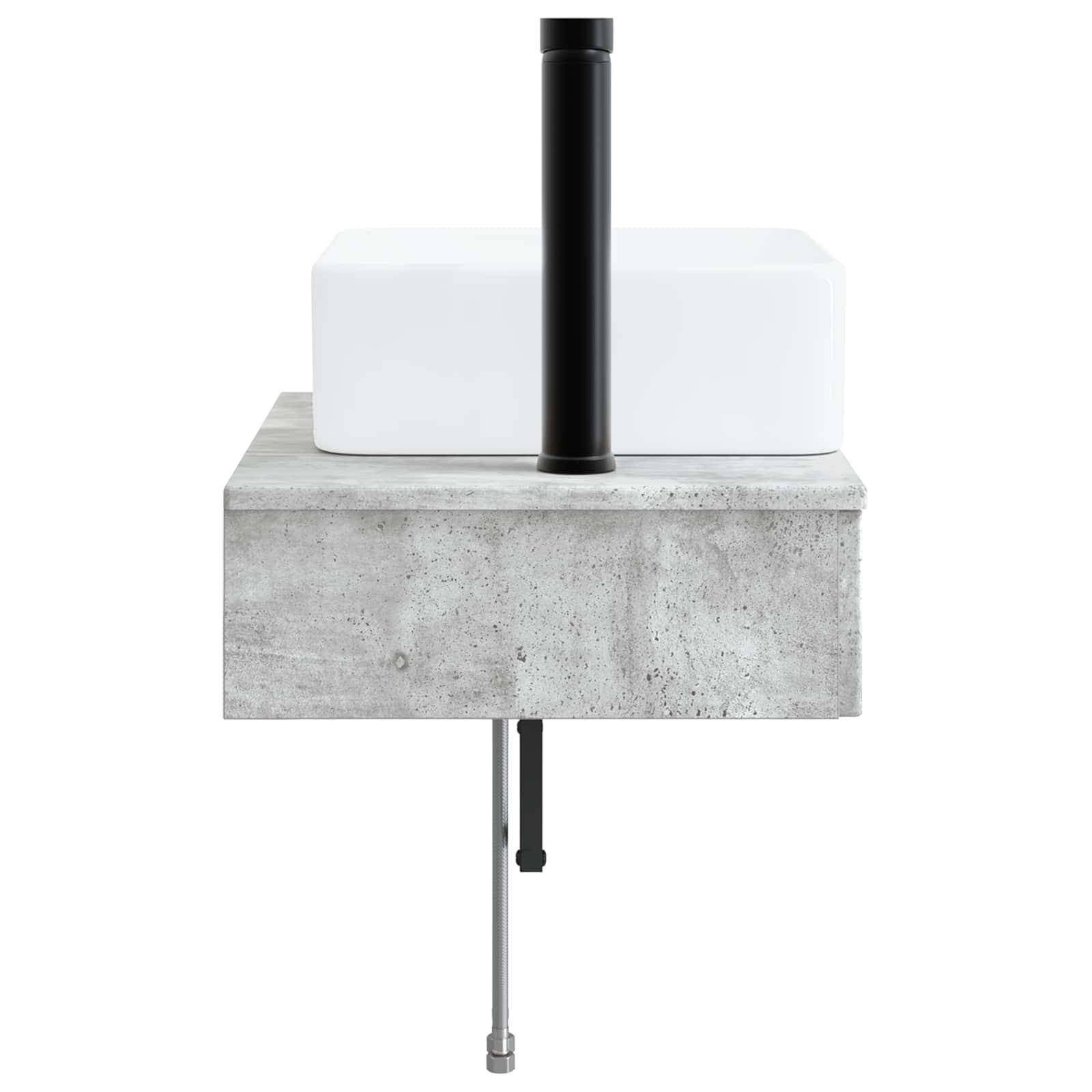 Zidni sudoper Betonska siva 50 x 41 x 39 cm Konstruirano drvo