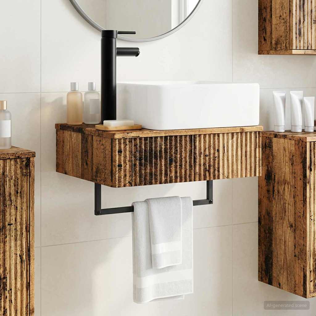 Zidni sudoper Staro drvo 53 x 35 x 39 cm Konstruirano drvo