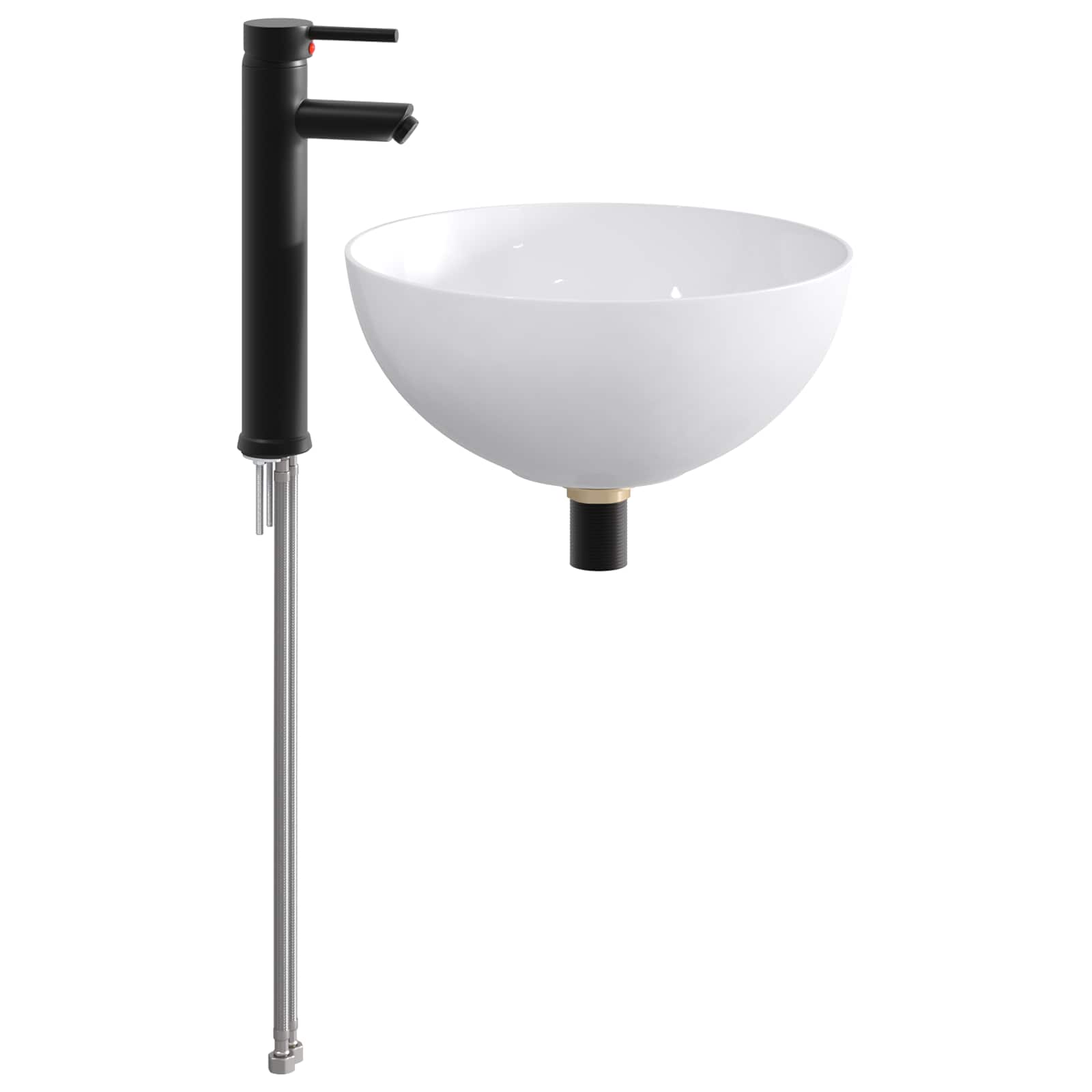 Umivaonik za kupaonicu Mat Crna 35,5 x 35,5 x 14,5 cm Metal