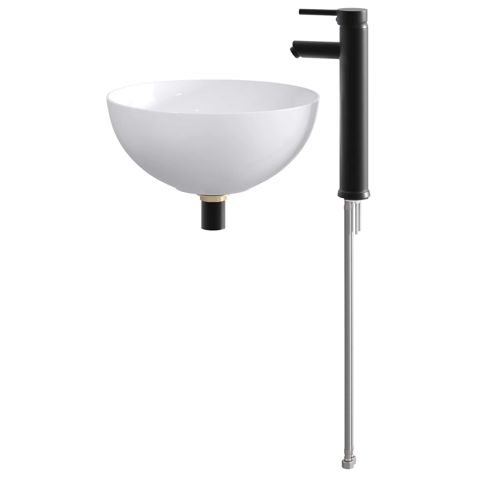 Umivaonik za kupaonicu Mat Crna 35,5 x 35,5 x 14,5 cm Metal