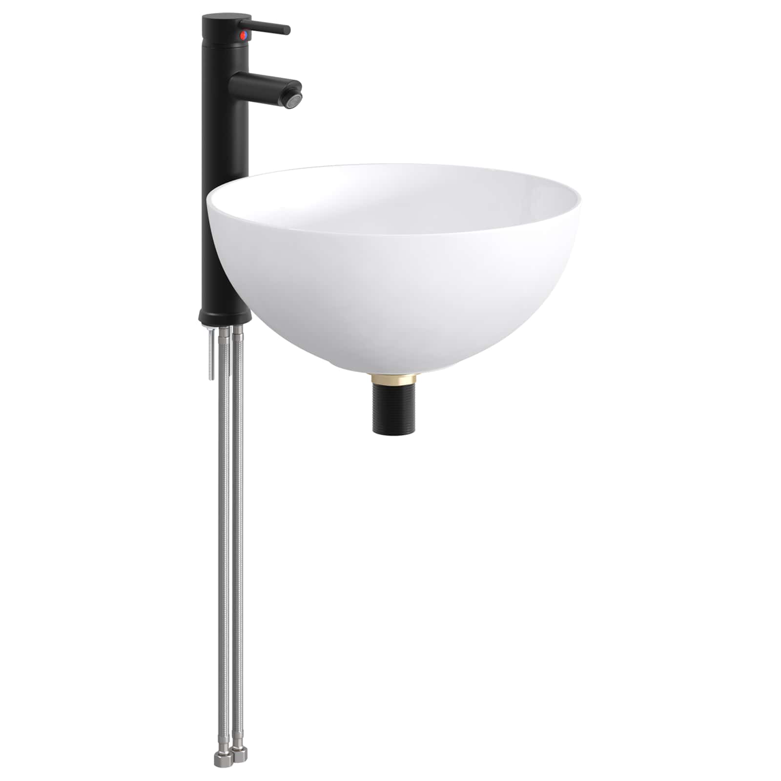 Umivaonik za kupaonicu Mat Crna 35,5 x 35,5 x 14,5 cm Metal