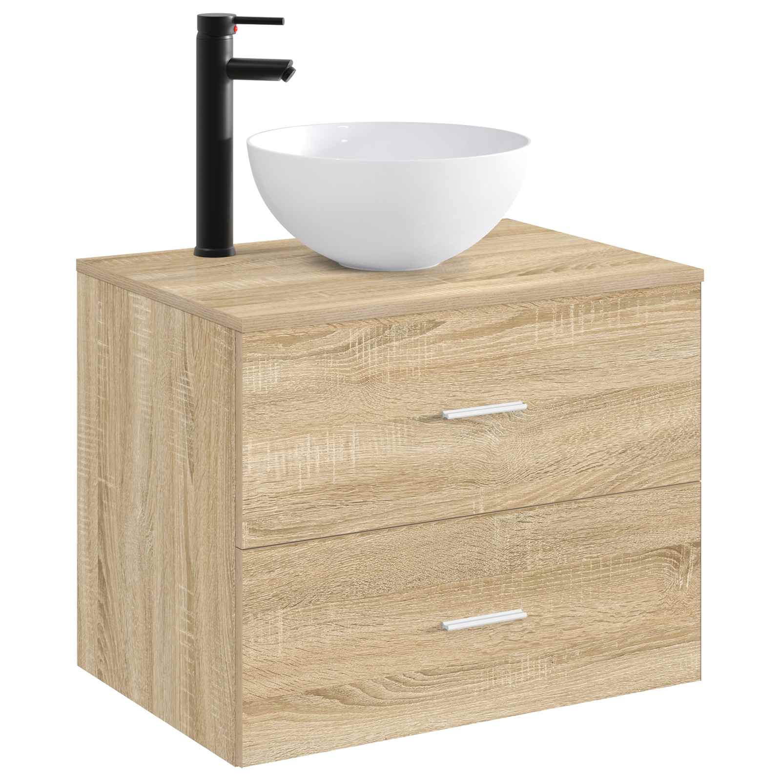 Umivaonik za kupaonicu Mat Crna 35,5 x 35,5 x 14,5 cm Metal