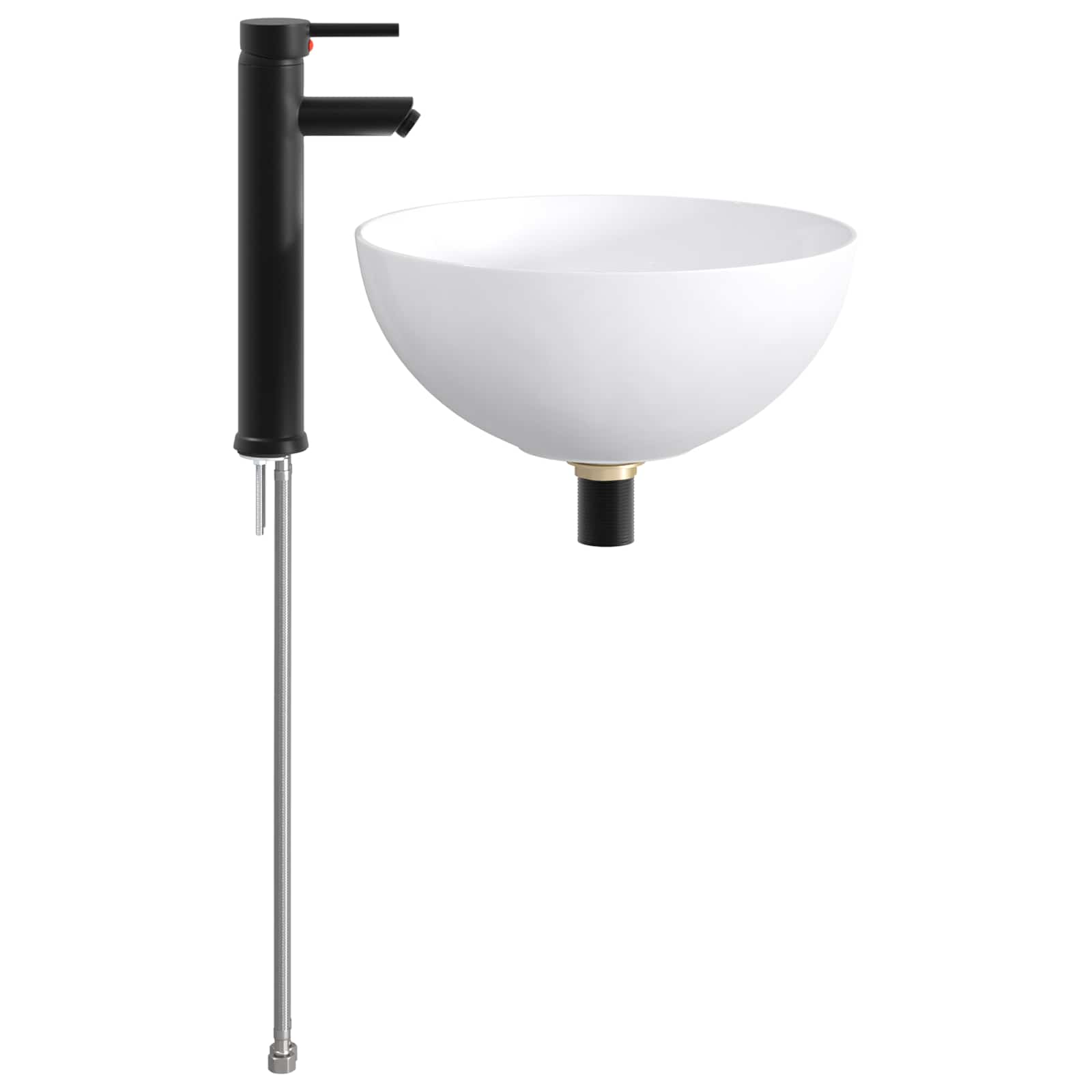 Umivaonik za kupaonicu Mat Crna 35,5 x 35,5 x 14,5 cm Metal
