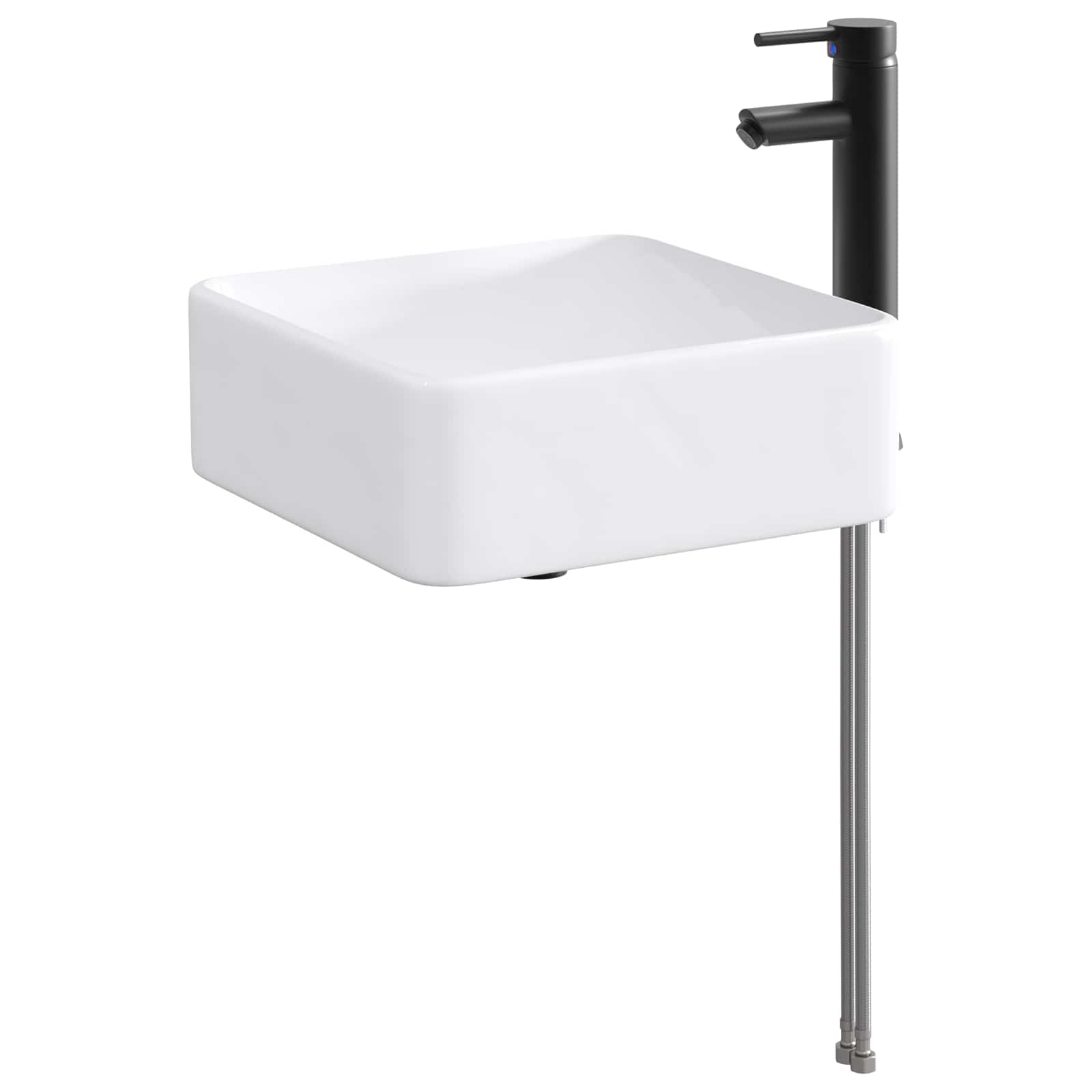 Umivaonik za kupaonicu Mat Crna 49 x 37 x 14 cm Metal