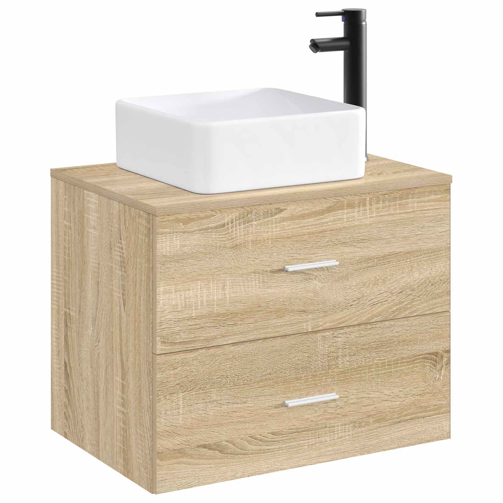 Umivaonik za kupaonicu Mat Crna 49 x 37 x 14 cm Metal