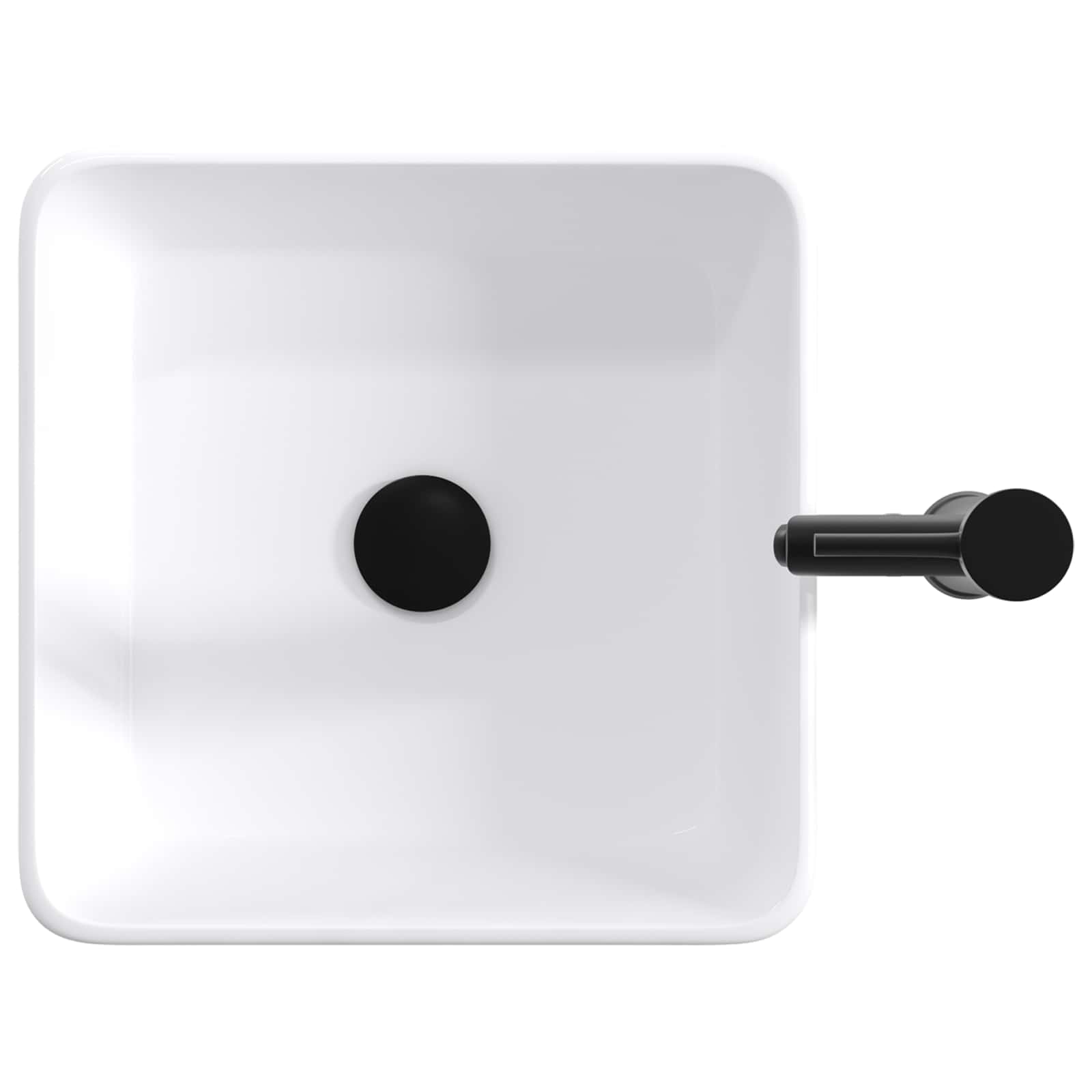 Umivaonik za kupaonicu Mat Crna 49 x 37 x 14 cm Metal
