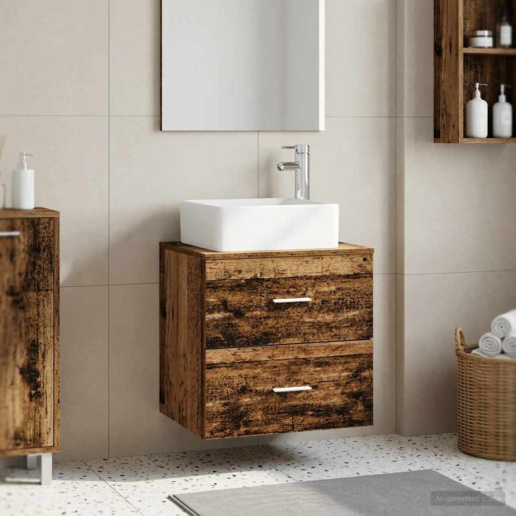 Umivaonik s policom Staro drvo 53 x 34,5 x 63 cm