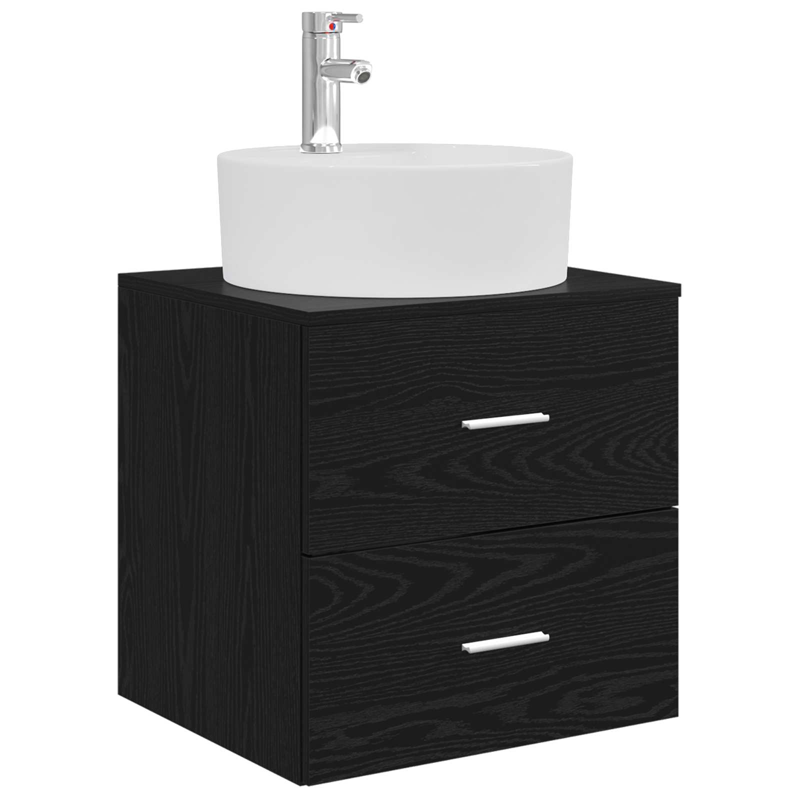 Umivaonik s policom Crni hrast 49,5 x 44,5 x 65 cm