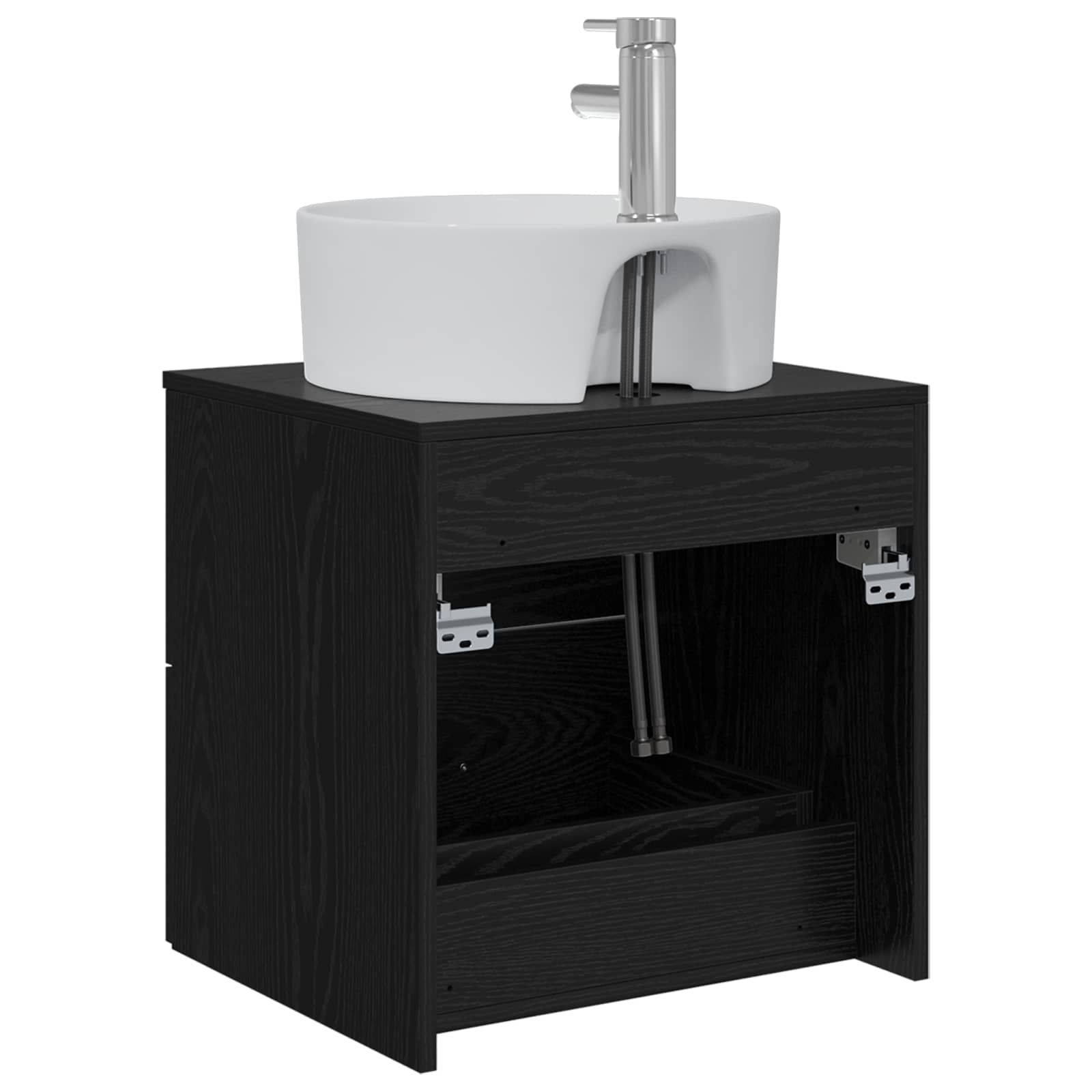 Umivaonik s policom Crni hrast 49,5 x 44,5 x 65 cm