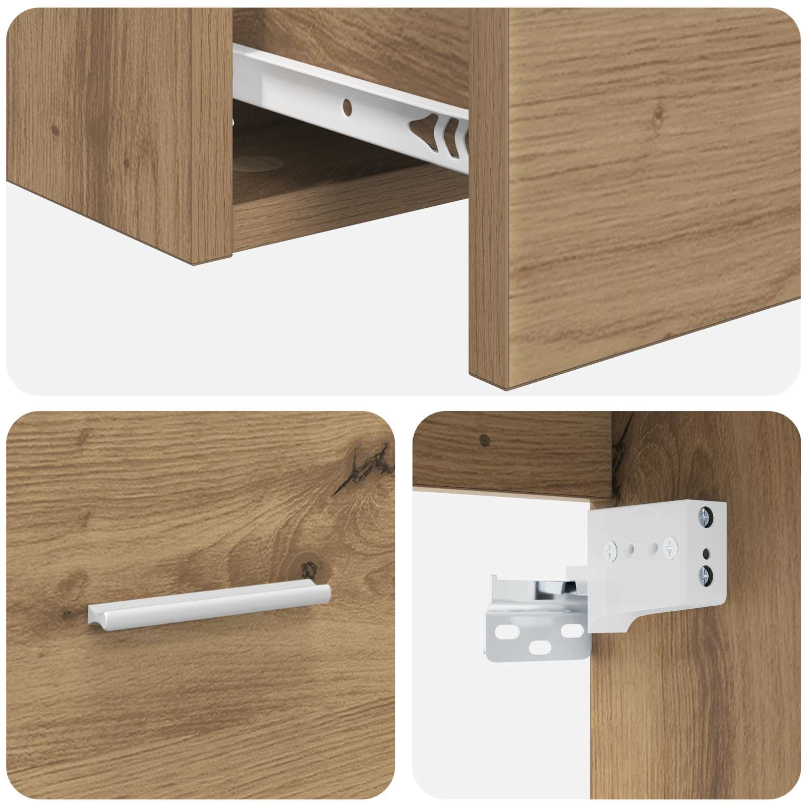 Umivaonik s policom Hrast artisan 49,5 x 44,5 x 65 cm