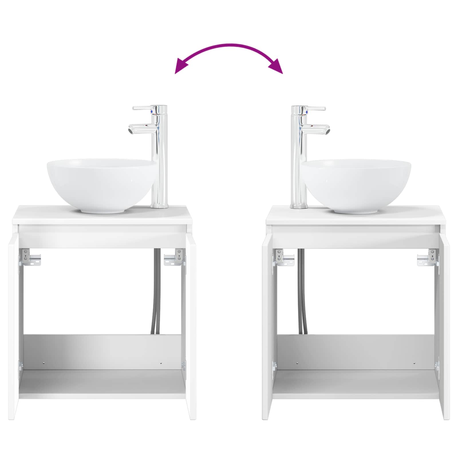 Umivaonik s policom Bijela 49,5 x 35 x 63 cm Konstruirano drvo
