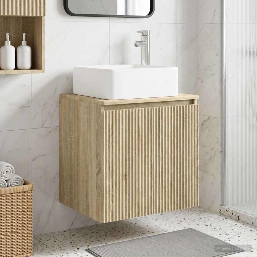 Umivaonik s policom Hrast sonoma 49,5 x 41 x 63 cm