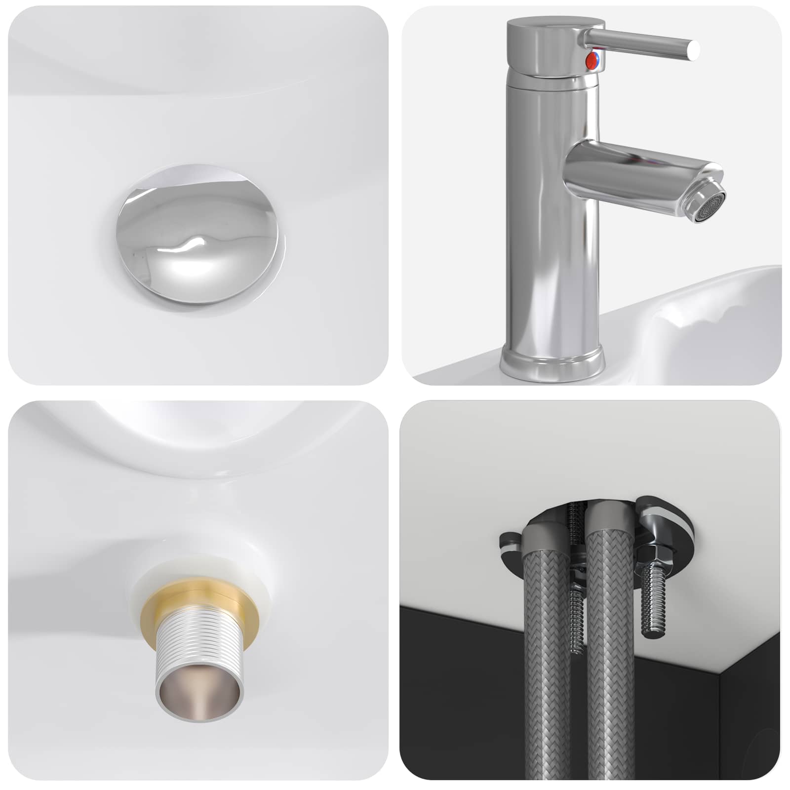 Umivaonik s policom Crna 49,5 x 41 x 62,5 cm Konstruirano drvo