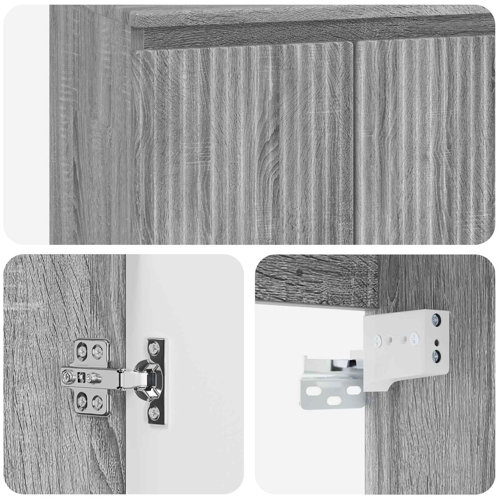 Umivaonik s policom Siva Sonoma 53 x 35 x 63 cm