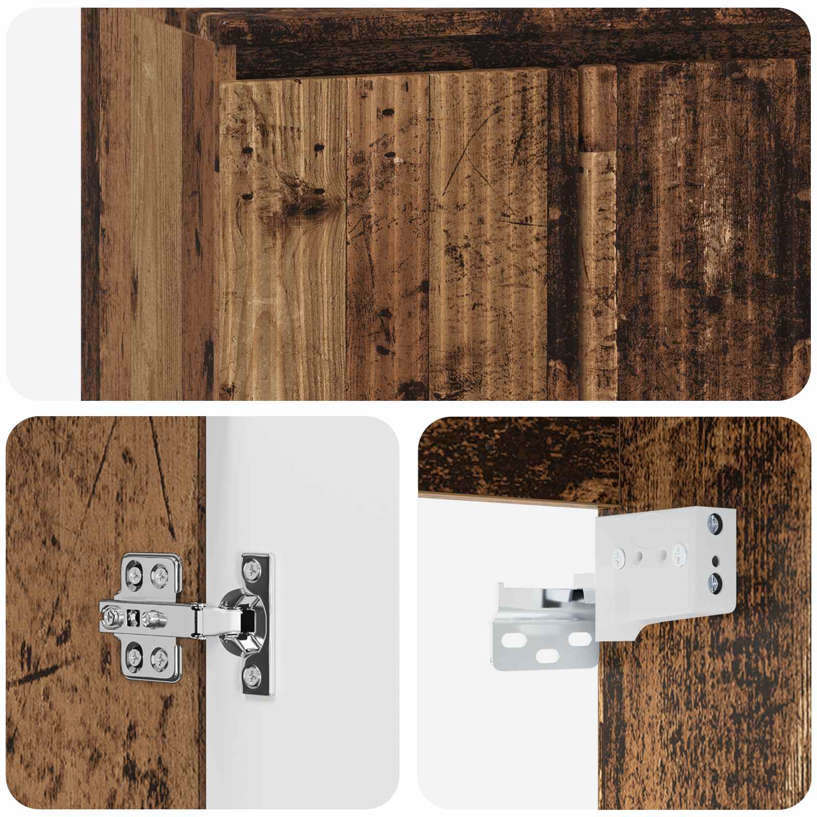 Umivaonik s policom Staro drvo 49,5 x 44,5 x 66 cm