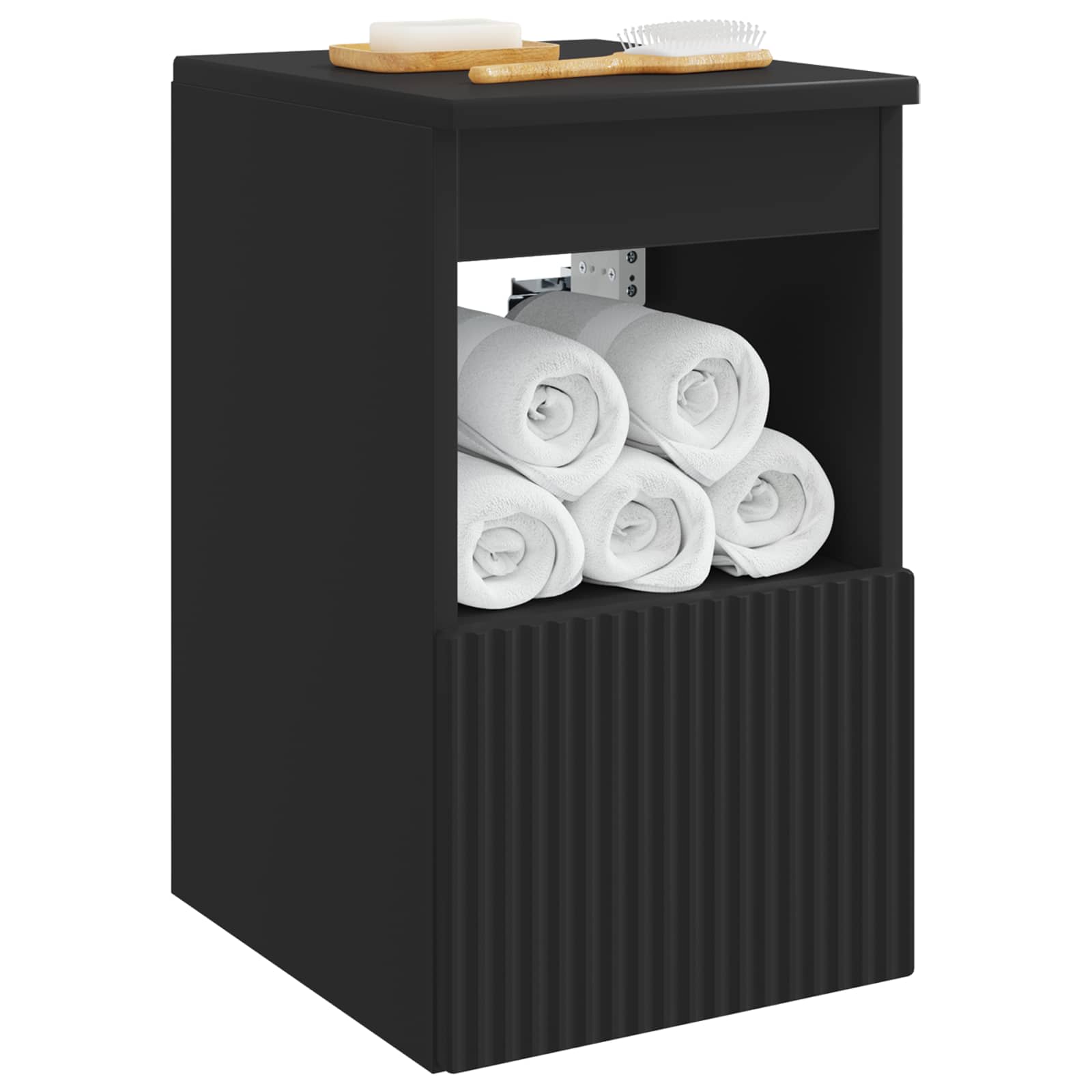 Kupaonski ormar Crna 30 x 35 x 50 cm Konstruirano drvo