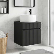 Umivaonik s policom za zid Crna 49 x 44,5 x 66 cm