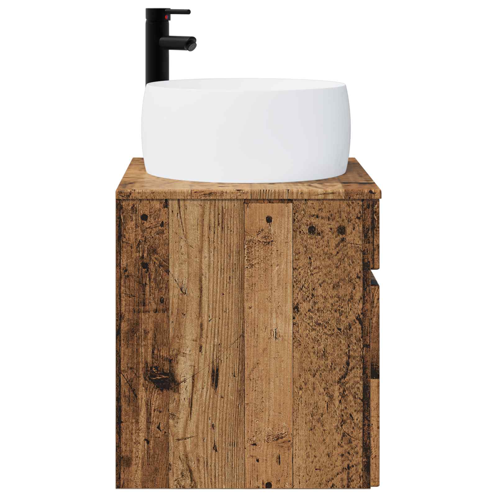 Umivaonik s policom za zid Staro drvo 49 x 44,5 x 66 cm