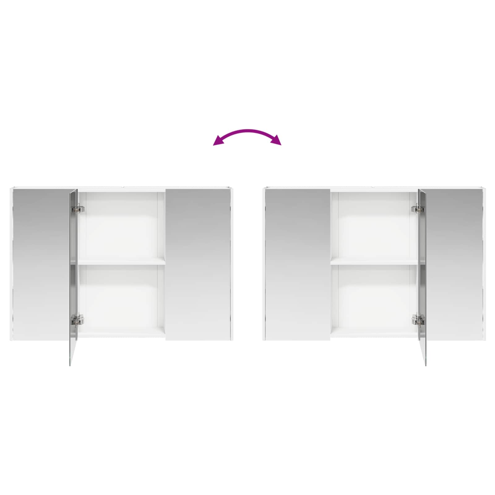 Set ormarića za kupaonicu 4 pcs Bijela 103,5 x 15,5 x 70 cm